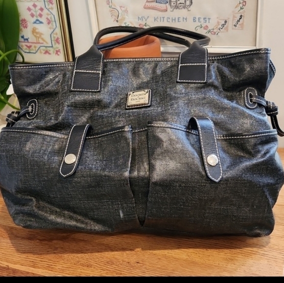 Dooney & Bourke Handbags - DOONEY and Bourke Canvas Denim Shoulder Bag shoulder bag black and red